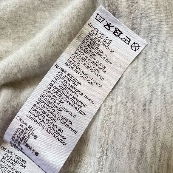 Reiss Long-Sleeve Top Gray Crew Neck Size XSmall Soft Viscose blend - Picture 5 of 11